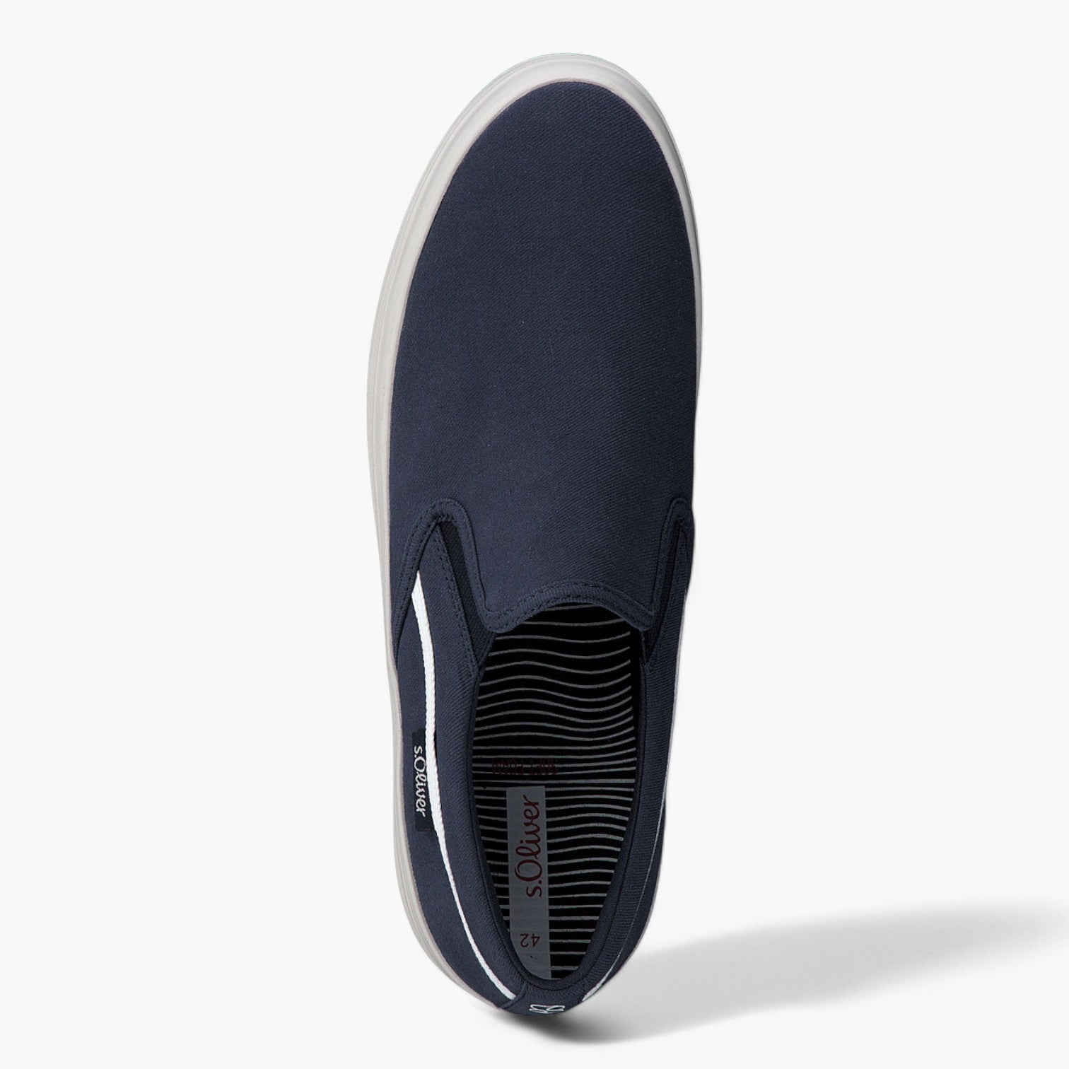 Navy Casual Slip-On Shoe with White Sole - S.Oliver