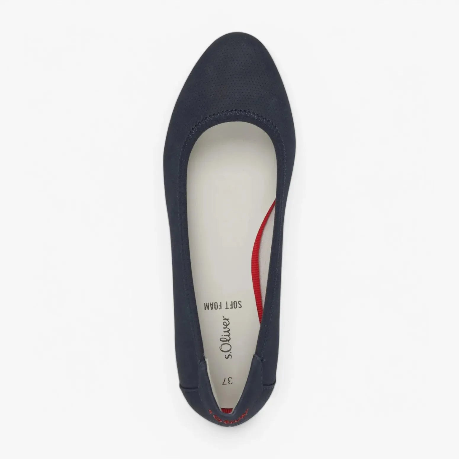 S.Oliver Navy Wedge Ballerina Pump – Classic Style with Modern Comfort