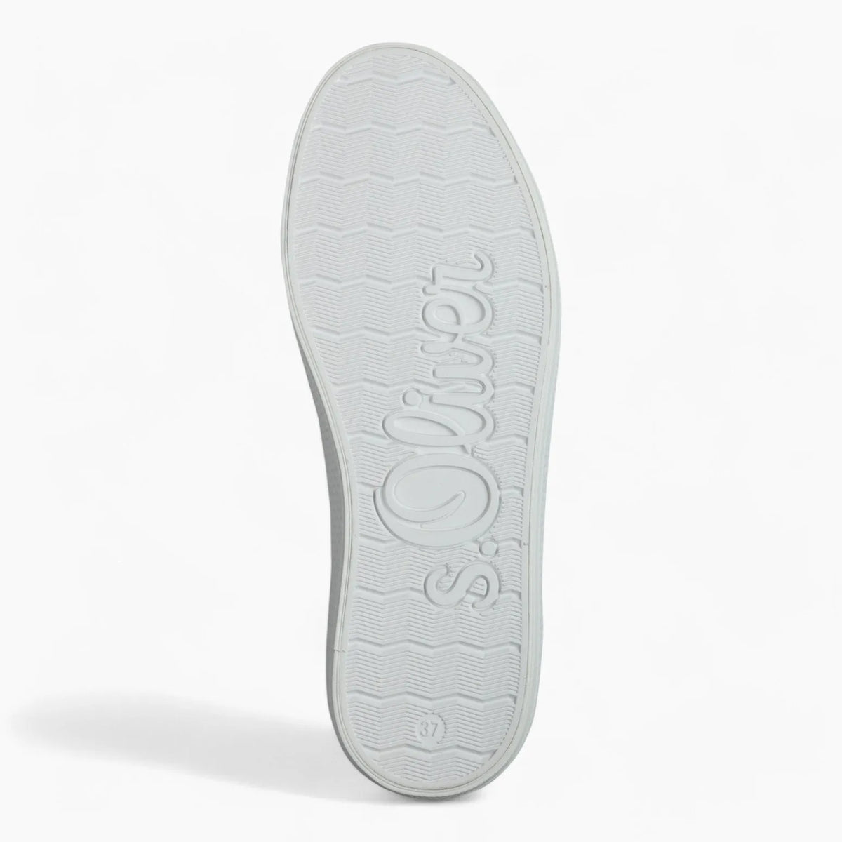 s.Oliver White Platform Trainer with Zip Detail - Leavys Shoes