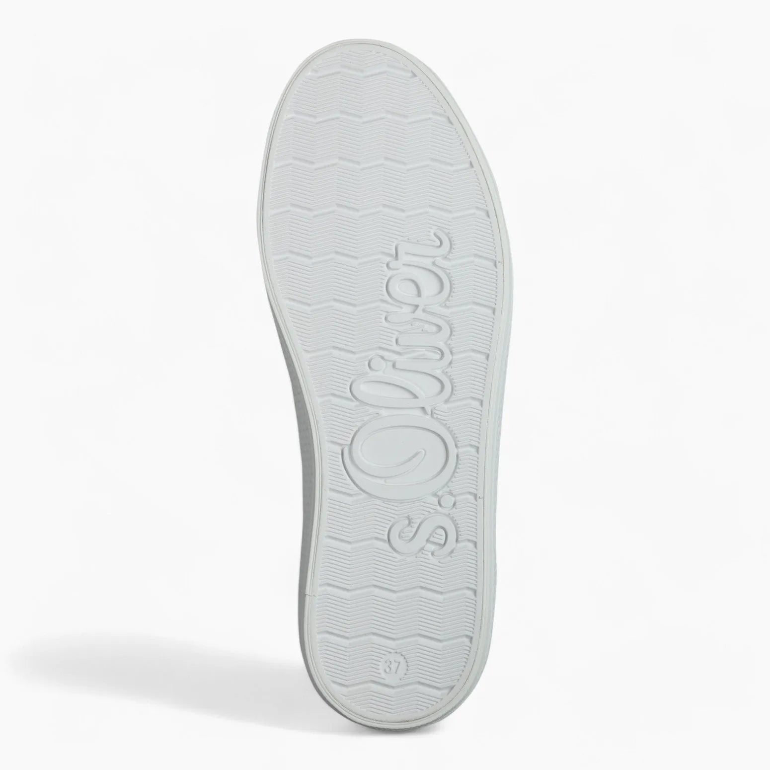 s.Oliver White Platform Trainer with Zip Detail - Leavys Shoes