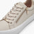 s.Oliver Beige Platform Trainer with Gold Zip Detail