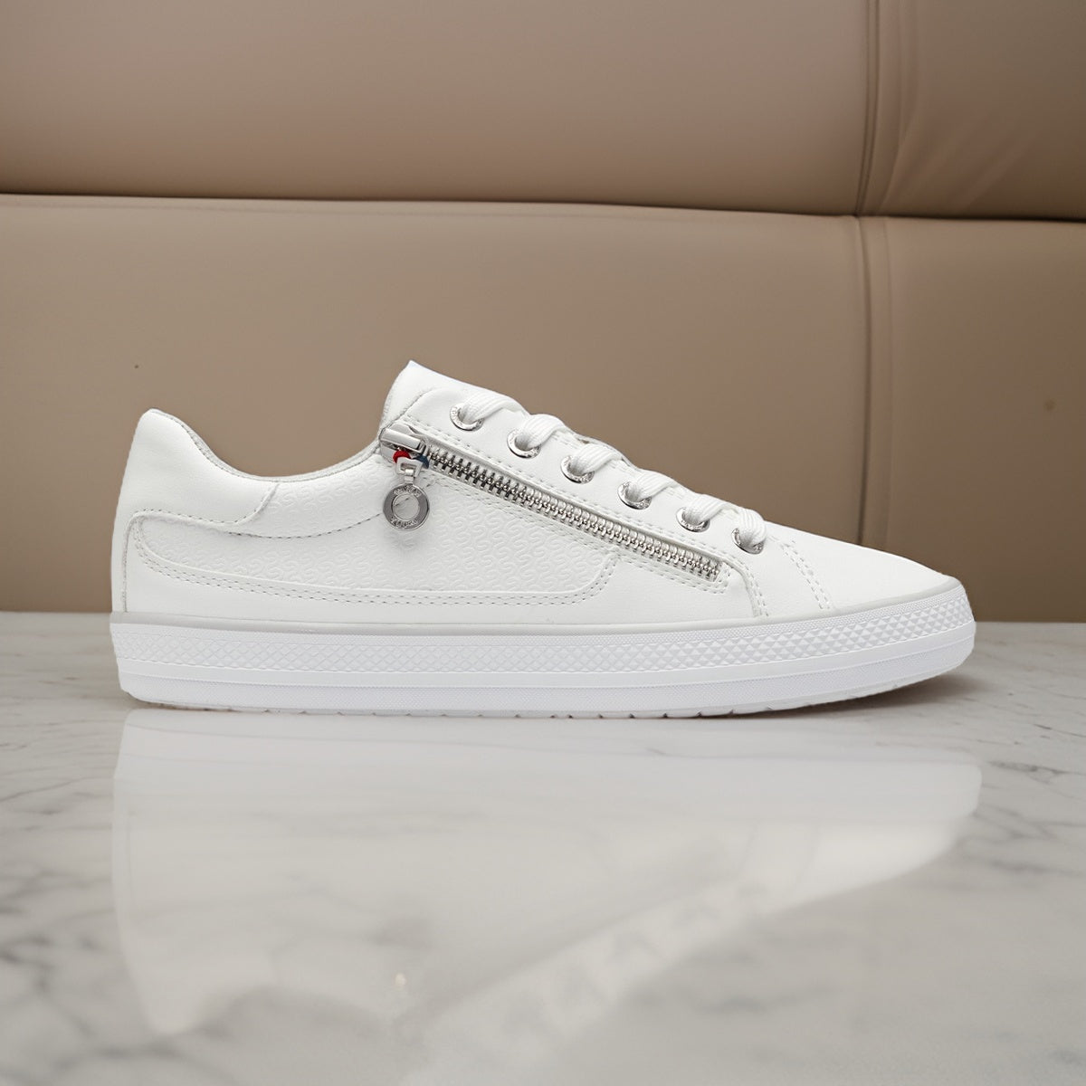 S.Oliver White Runner Style Sneakers for Women - Classic Comfort