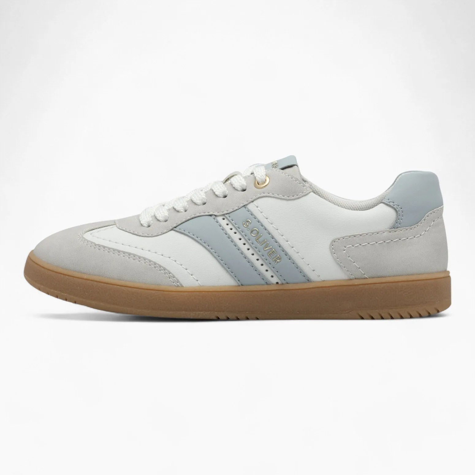 S. Oliver White & Blue Runner – Trendy Everyday Style - Leavys Shoes