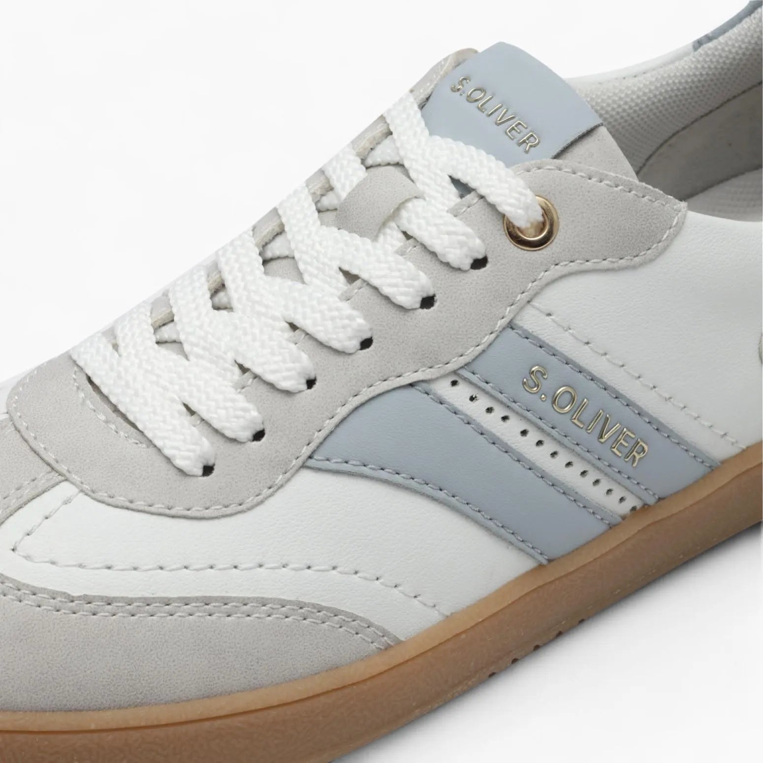 S. Oliver White & Blue Runner – Trendy Everyday Style - Leavys Shoes