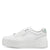 Front view of S.Oliver Chunky White Platform Runner Shoes with elegant upper design.