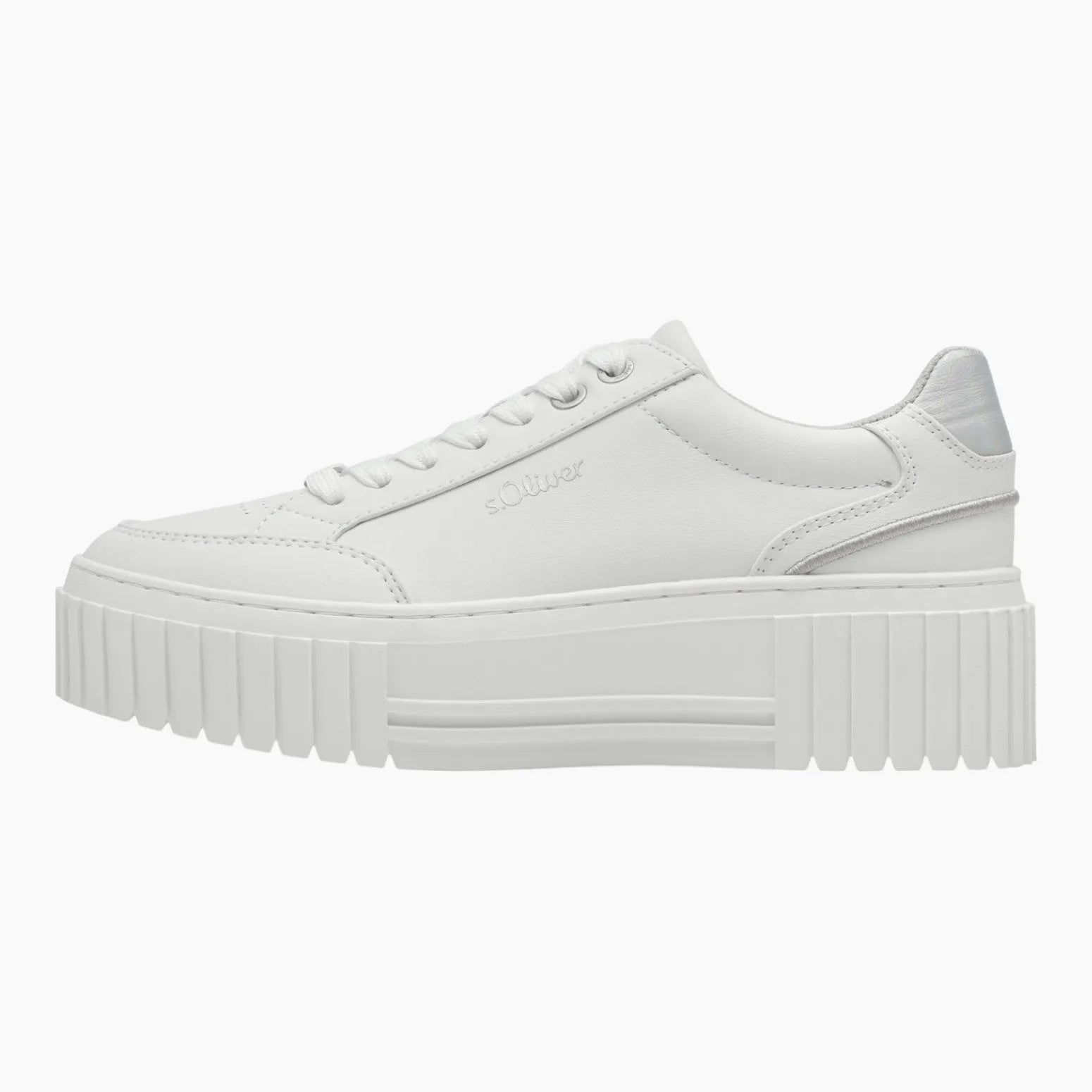 S. Oliver White Platform Runner – Trendy & Comfortable - Leavys Shoes