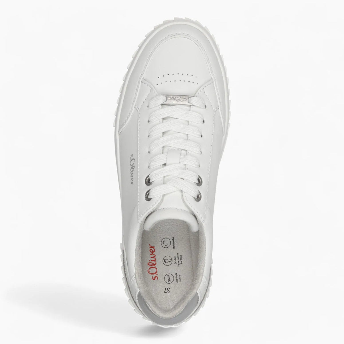 S. Oliver White Platform Runner – Trendy & Comfortable - Leavys Shoes