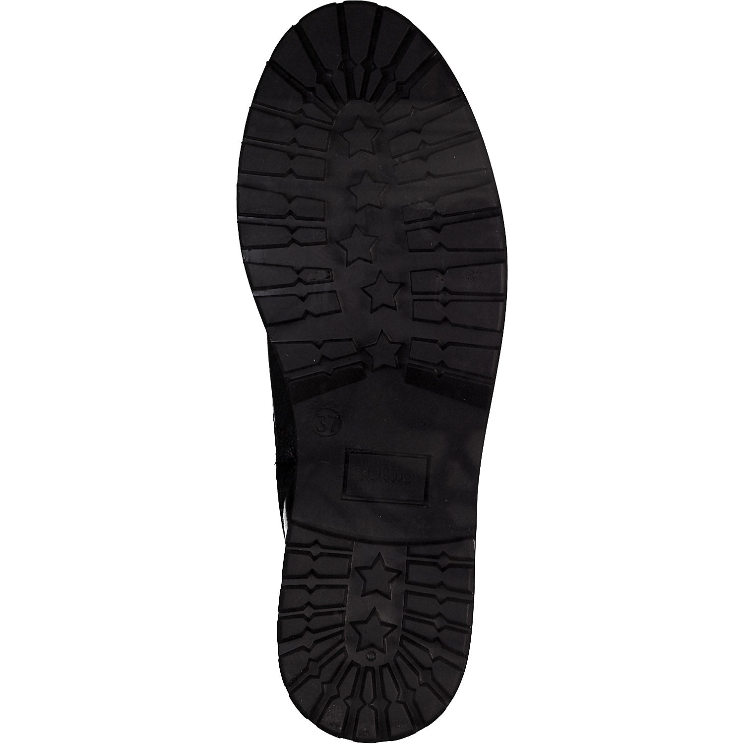 Detailed view of the tracked sole for confident strides.