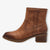 S.Oliver Ladies Brown Boots with Side Zip and Block Heel - Leavys Shoes