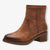 S.Oliver Ladies Brown Boots with Side Zip and Block Heel - Leavys Shoes