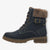 S.Oliver Navy Boots with Brown Sole, Buckle, and Fleece Lining