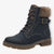 S.Oliver Navy Boots with Brown Sole, Buckle, and Fleece Lining