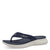 Angled view showing the toe bar design of the S Oliver navy sandal.