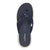 Top view of the S Oliver sandal, depicting the rounded toe and navy upper.
