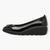 Jana Black Patent Bow Detail Wide Fit Ballerina Shoes - Leavys Shoes