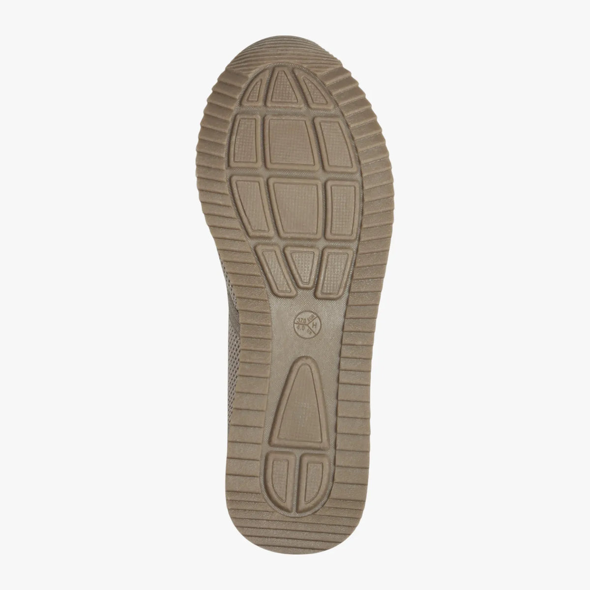 Jana Taupe Vegan Ballerina with Criss-Cross Elastic Straps - Leavys Shoes