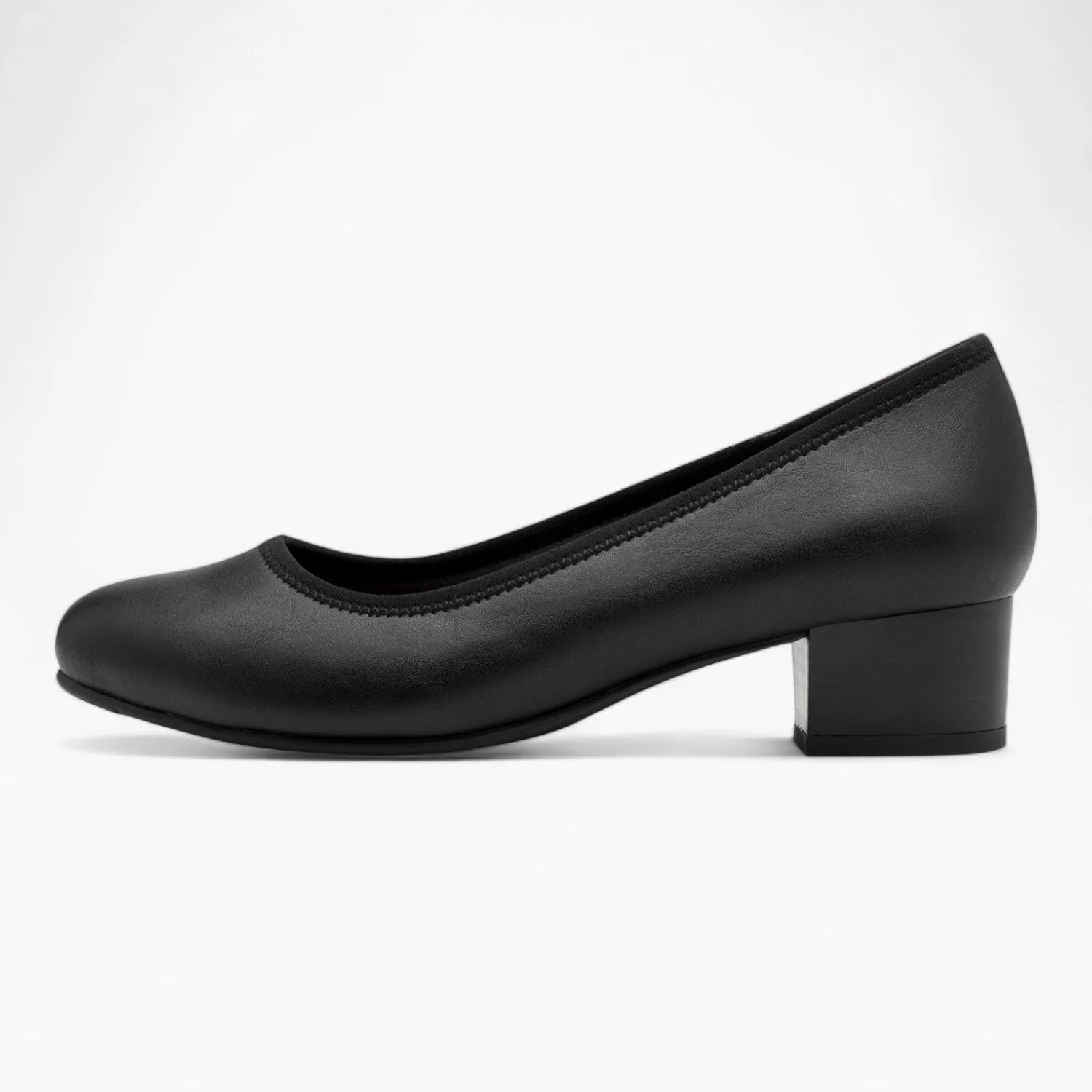 Wide Fit Black Block Heel Shoes – Jana Softline Dressy Vegan