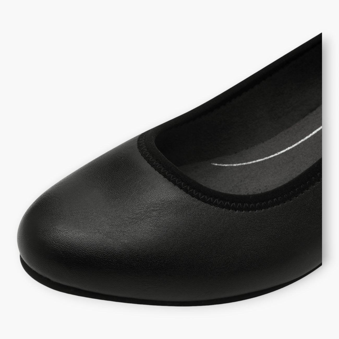 Jana Black Wide Fit Block Heel Shoes