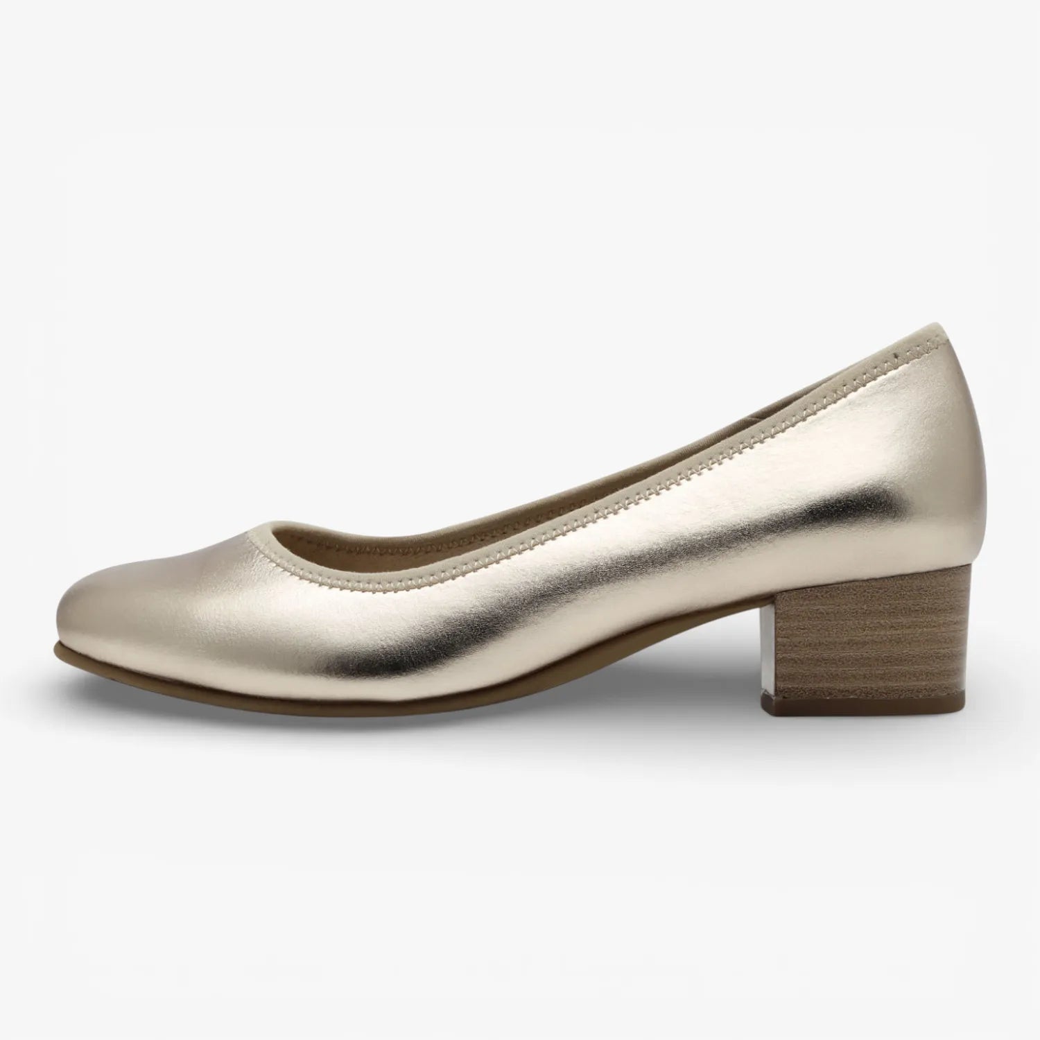 Jana Softline Champagne Court Shoes (Wide Fit H, Vegan) – 8-22360-42 954