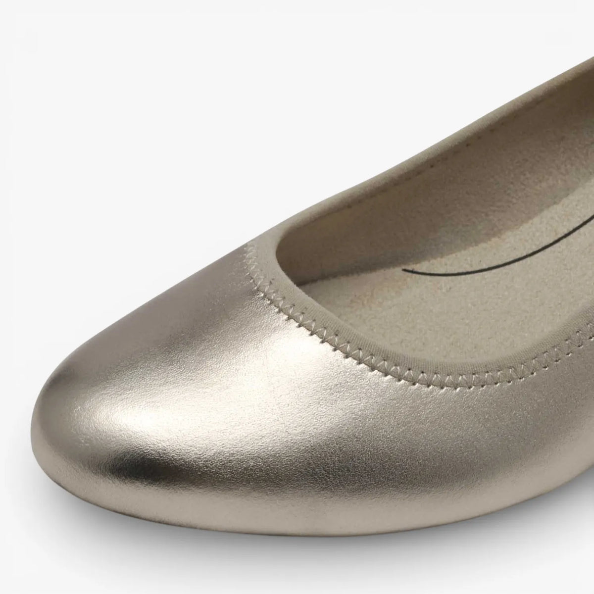 Jana Softline Champagne Court Shoes (Wide Fit H, Vegan) – 8-22360-42 954