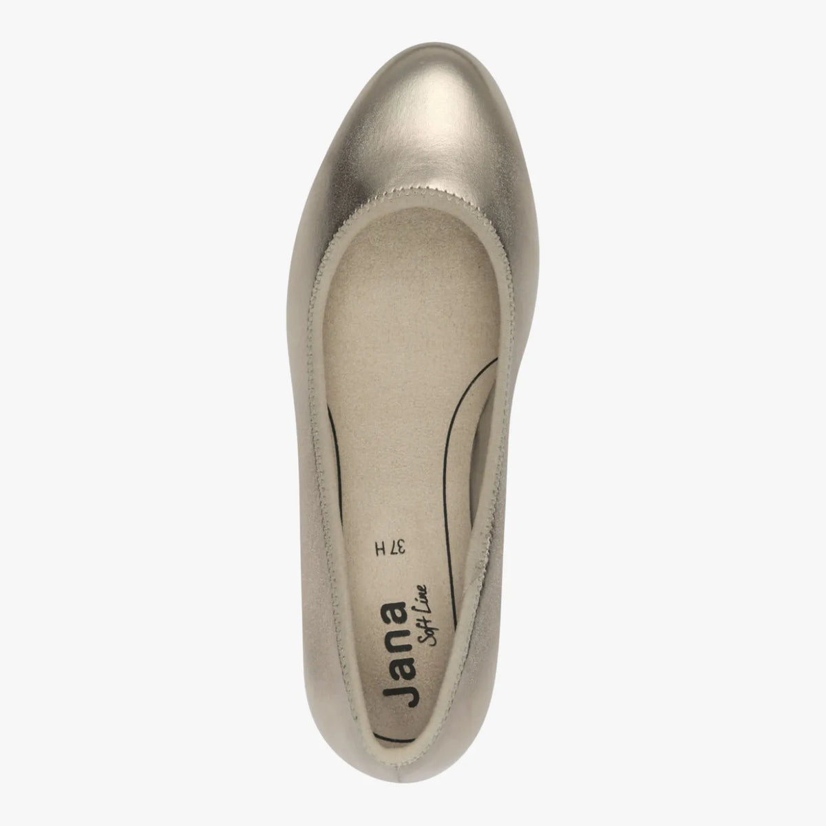Jana Softline Champagne Court Shoes (Wide Fit H, Vegan) – 8-22360-42 954