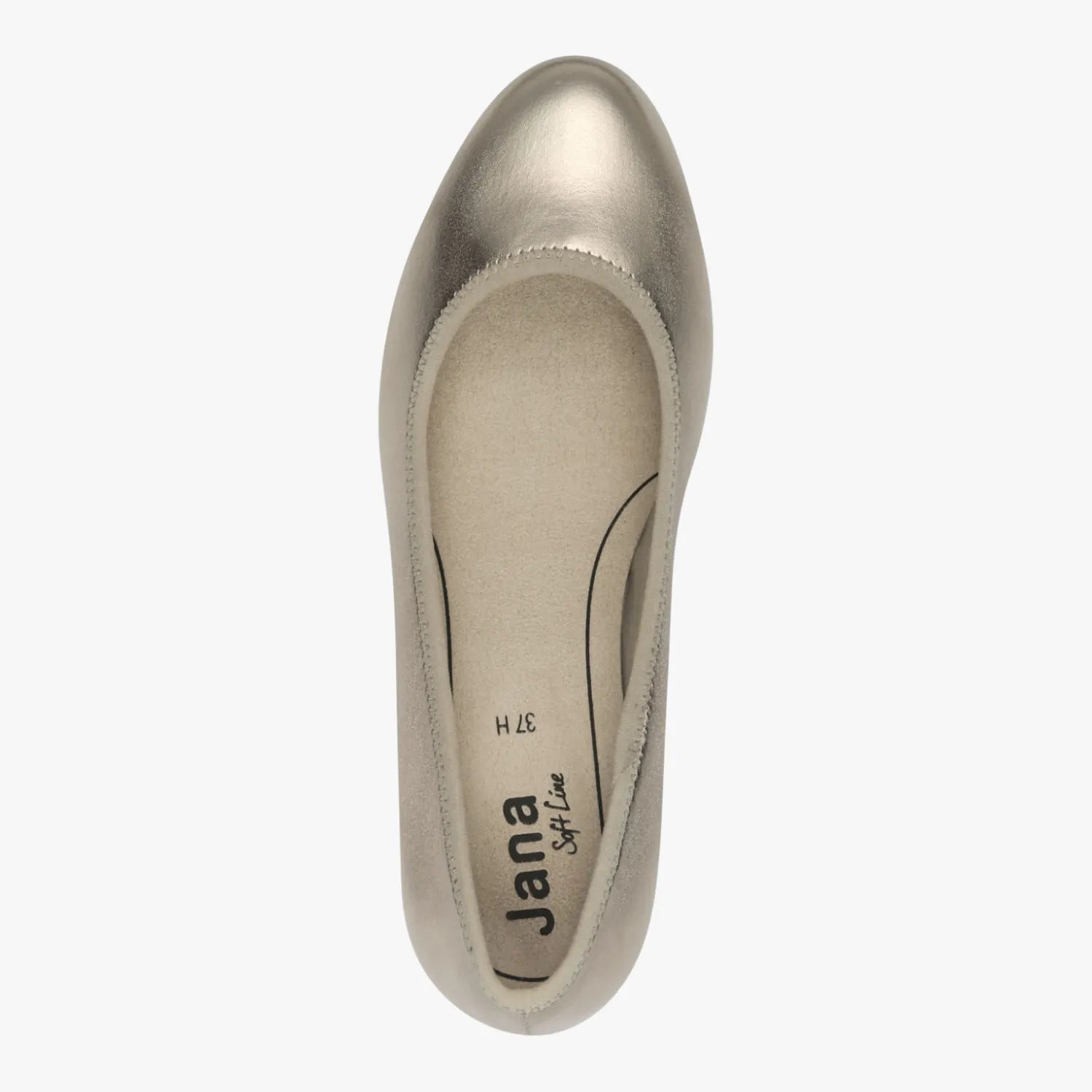 Jana Softline Champagne Court Shoes (Wide Fit H, Vegan) – 8-22360-42 954