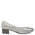 Jana Wide Fitting Silver Court Shoe with Bright Silver Detail
