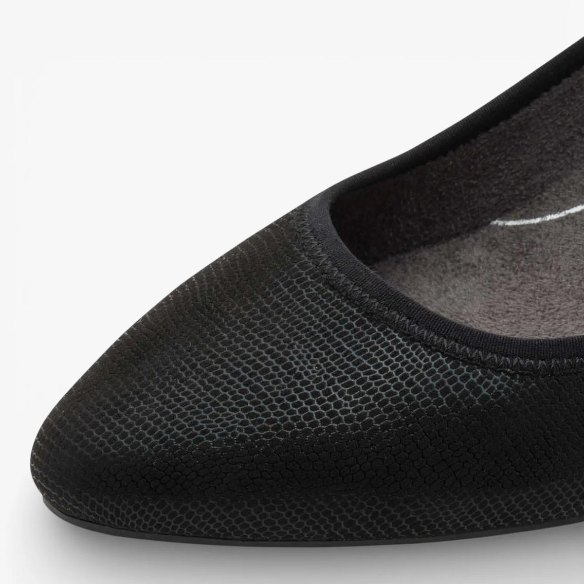 Jana Softline Black Metallic Court Shoe (Wide Fit H) – 8-22461-46 012