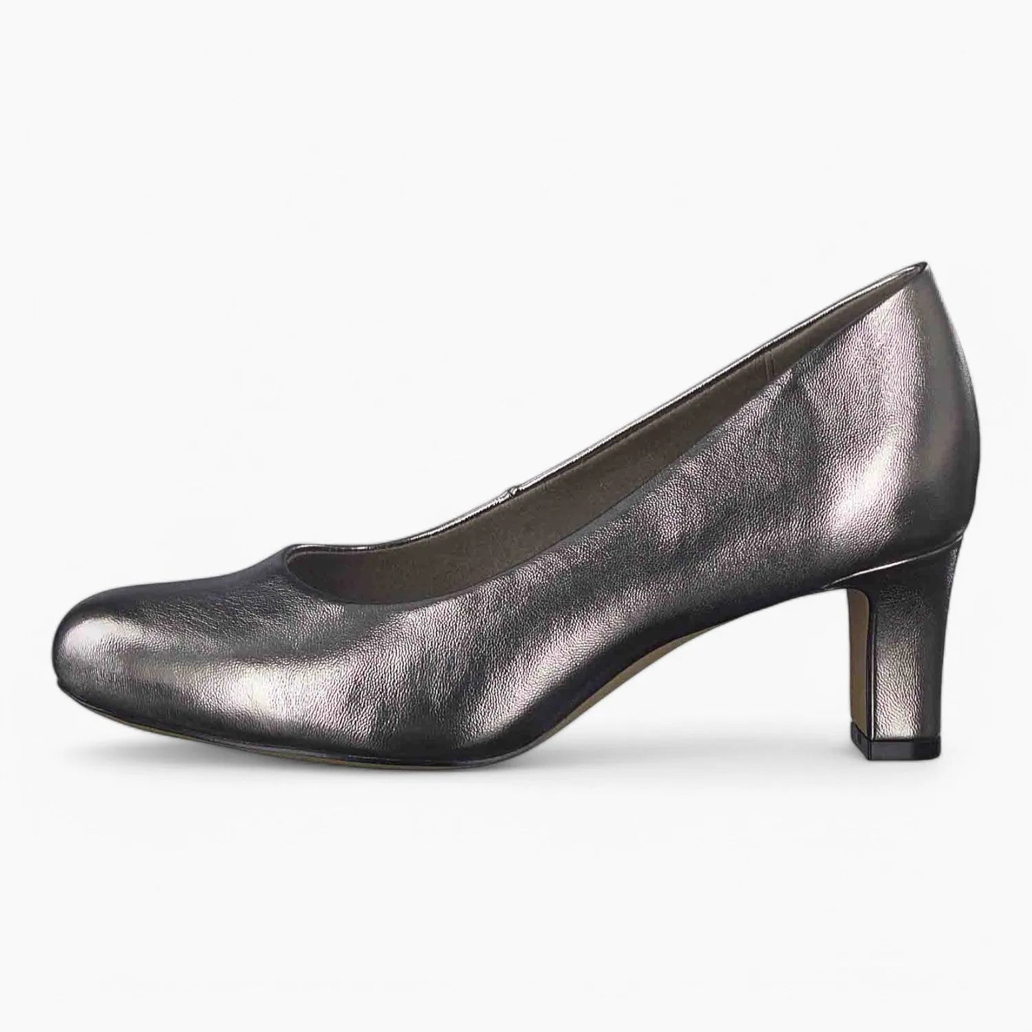 Pewter Low Heel – Elegant & Comfortable Wide Fit