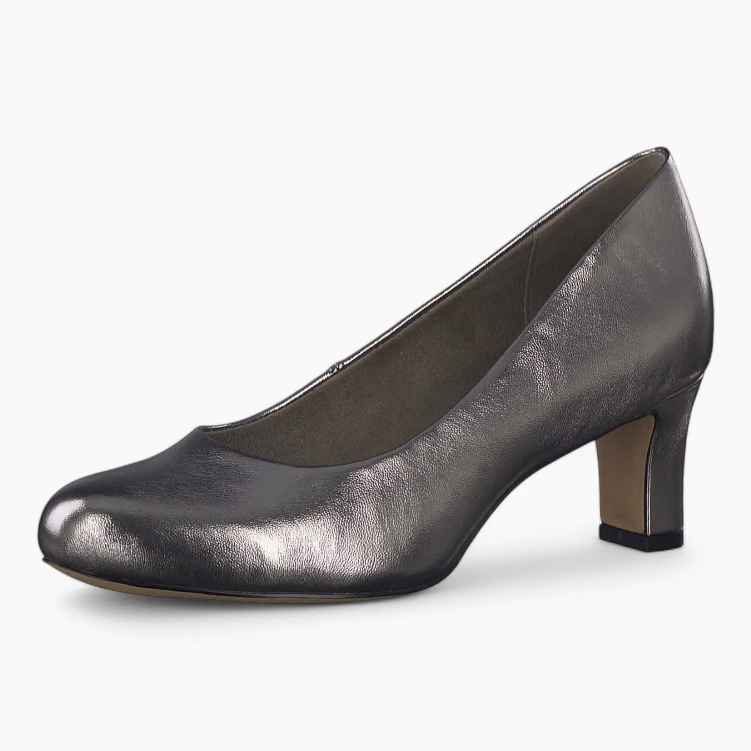 Pewter Low Heel – Elegant & Comfortable Wide Fit