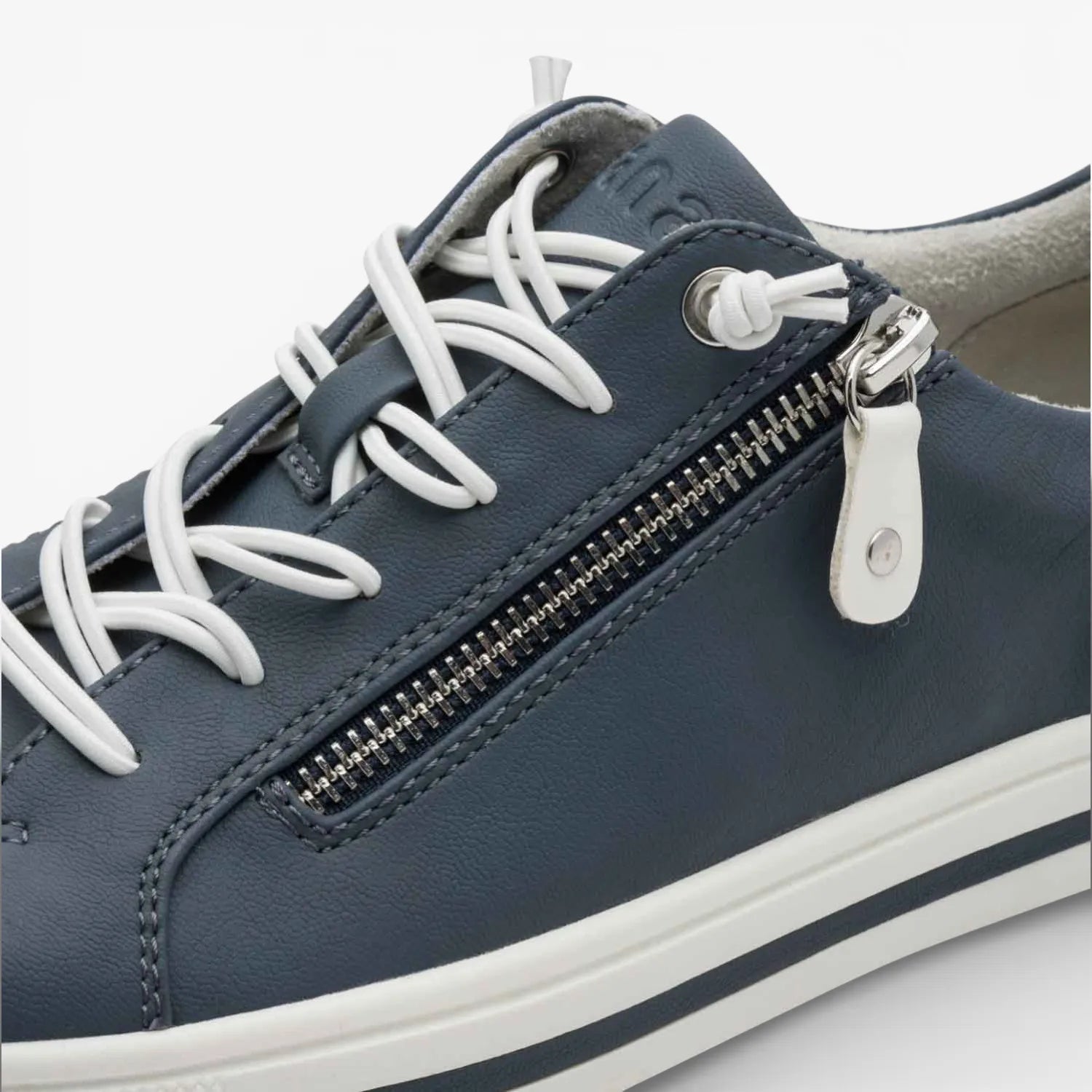 Jana Softline Navy Bungee-Lace Trainers (Wide Fit H, Vegan) – 8-23660-42 805