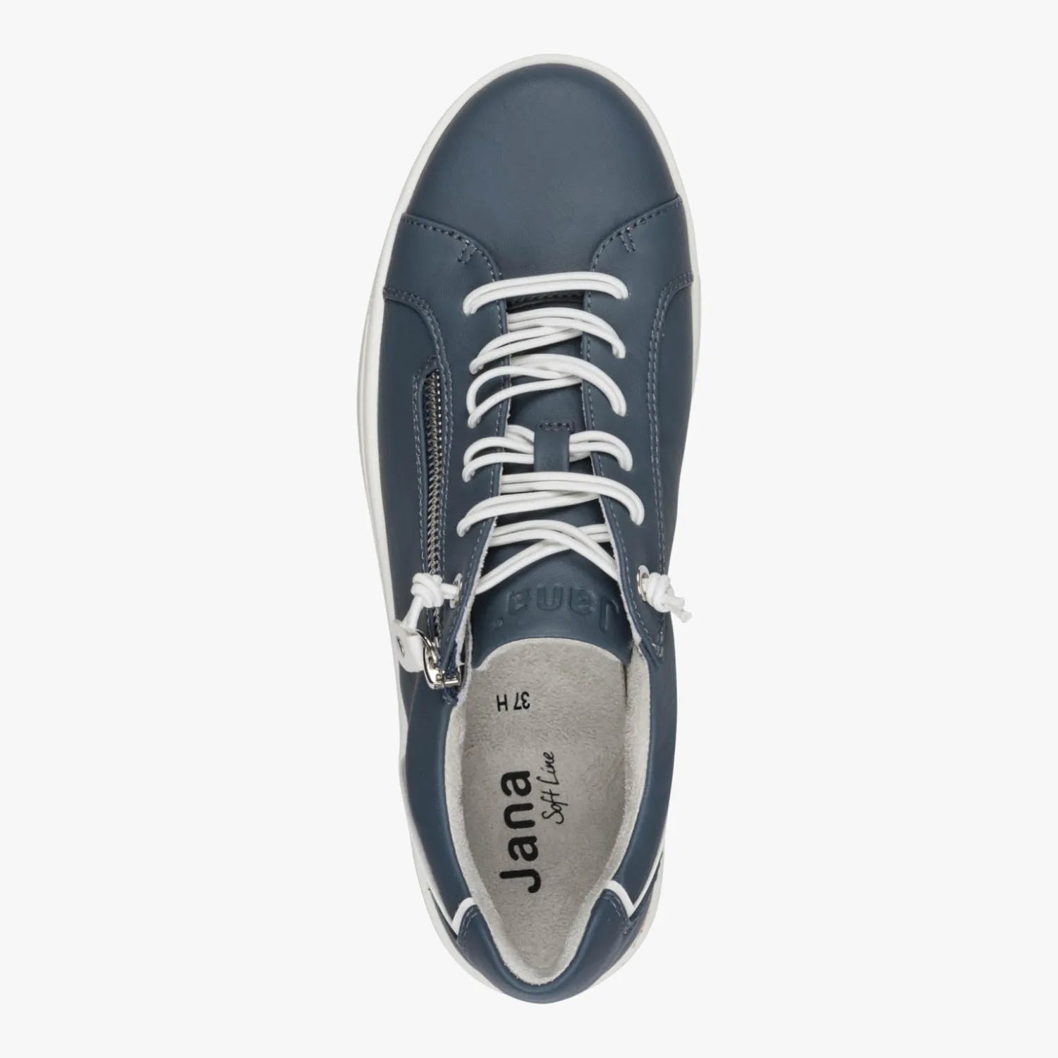Jana Softline Navy Bungee-Lace Trainers (Wide Fit H, Vegan) – 8-23660-42 805