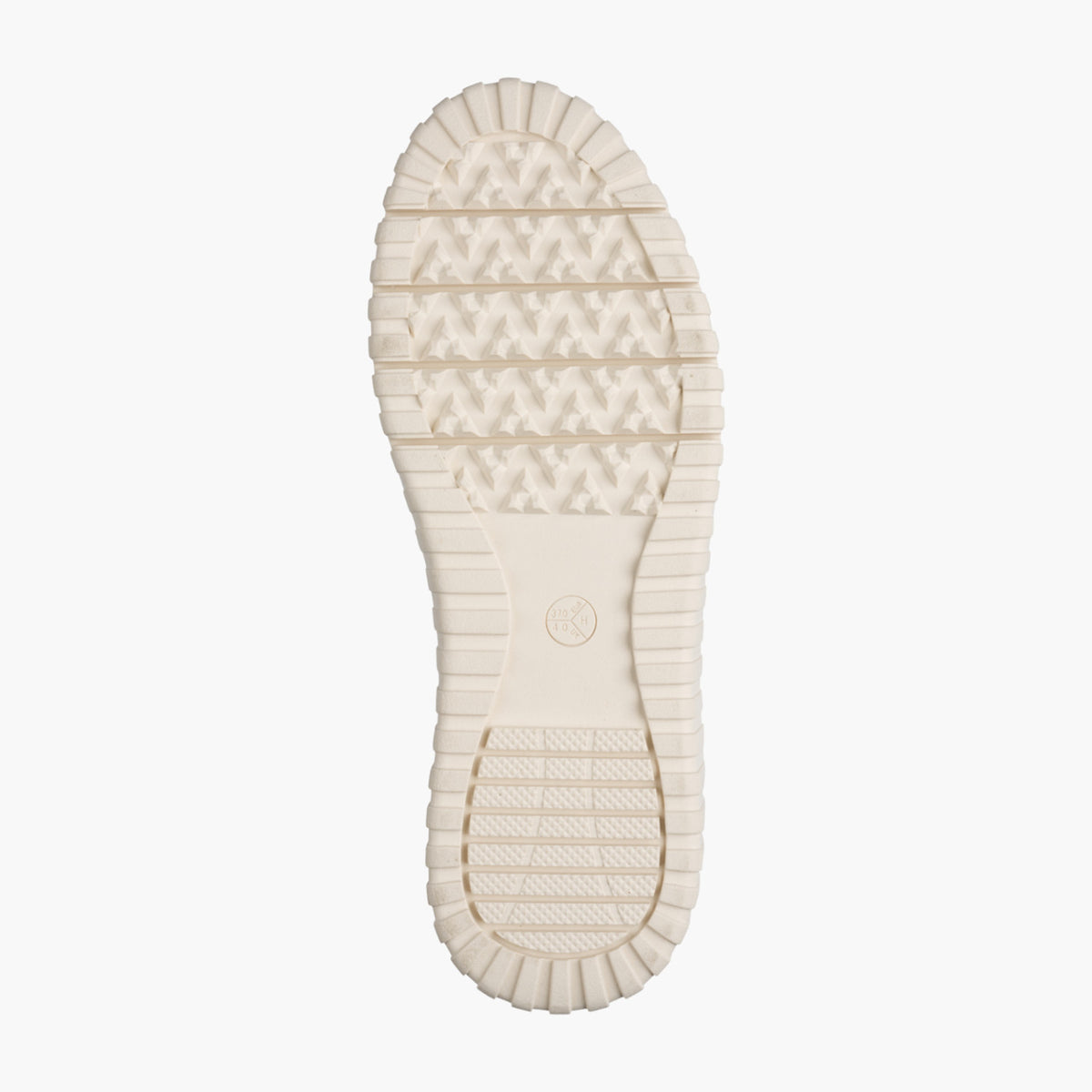 Jana Women’s Off-White Vegan Trainer with Gold Detail - Leavys Shoes