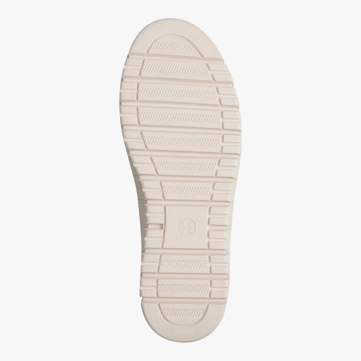 Jana Softline Leather Beige Lace-Up Trainer (Wide Fit H)