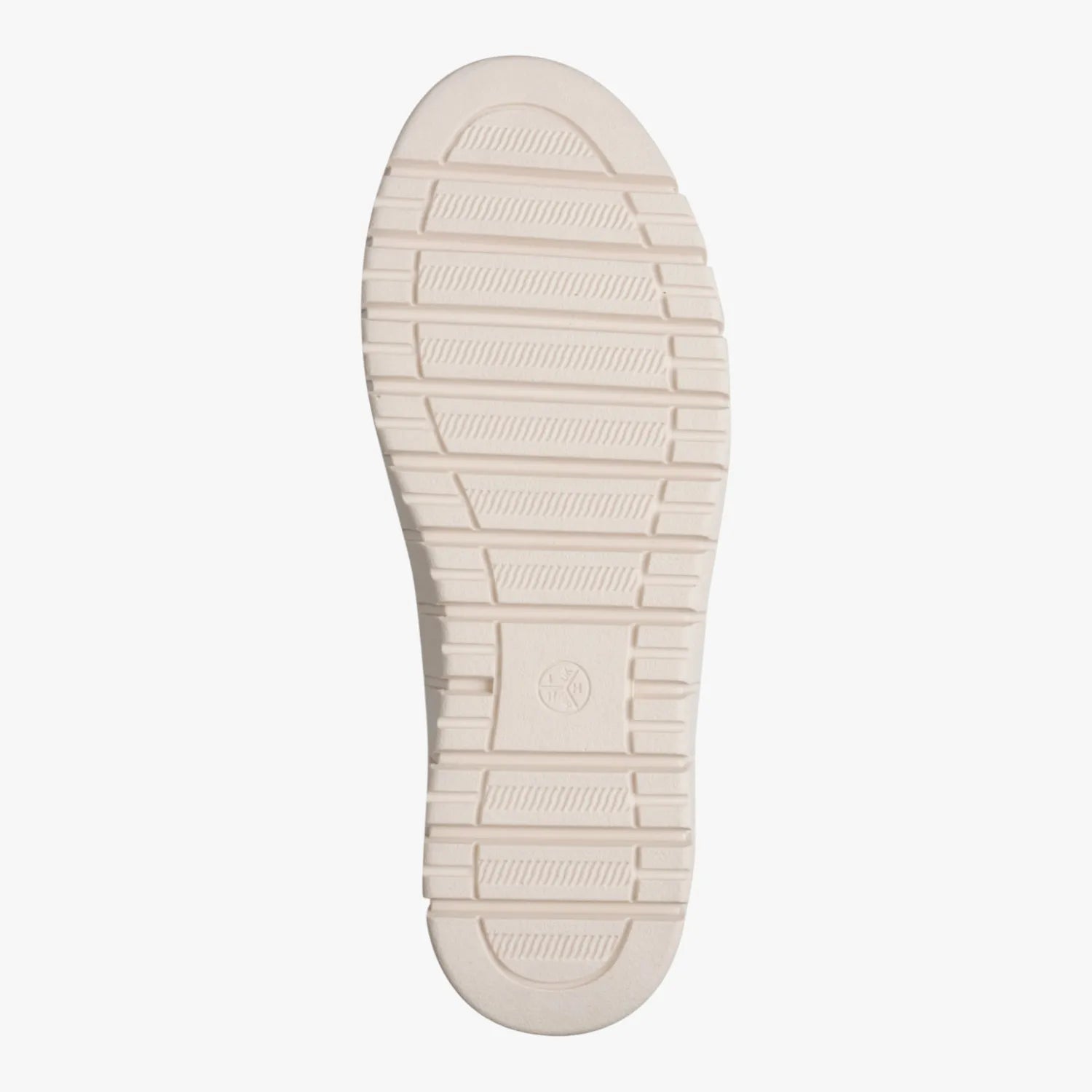 Jana Softline Leather Beige Lace-Up Trainer (Wide Fit H)