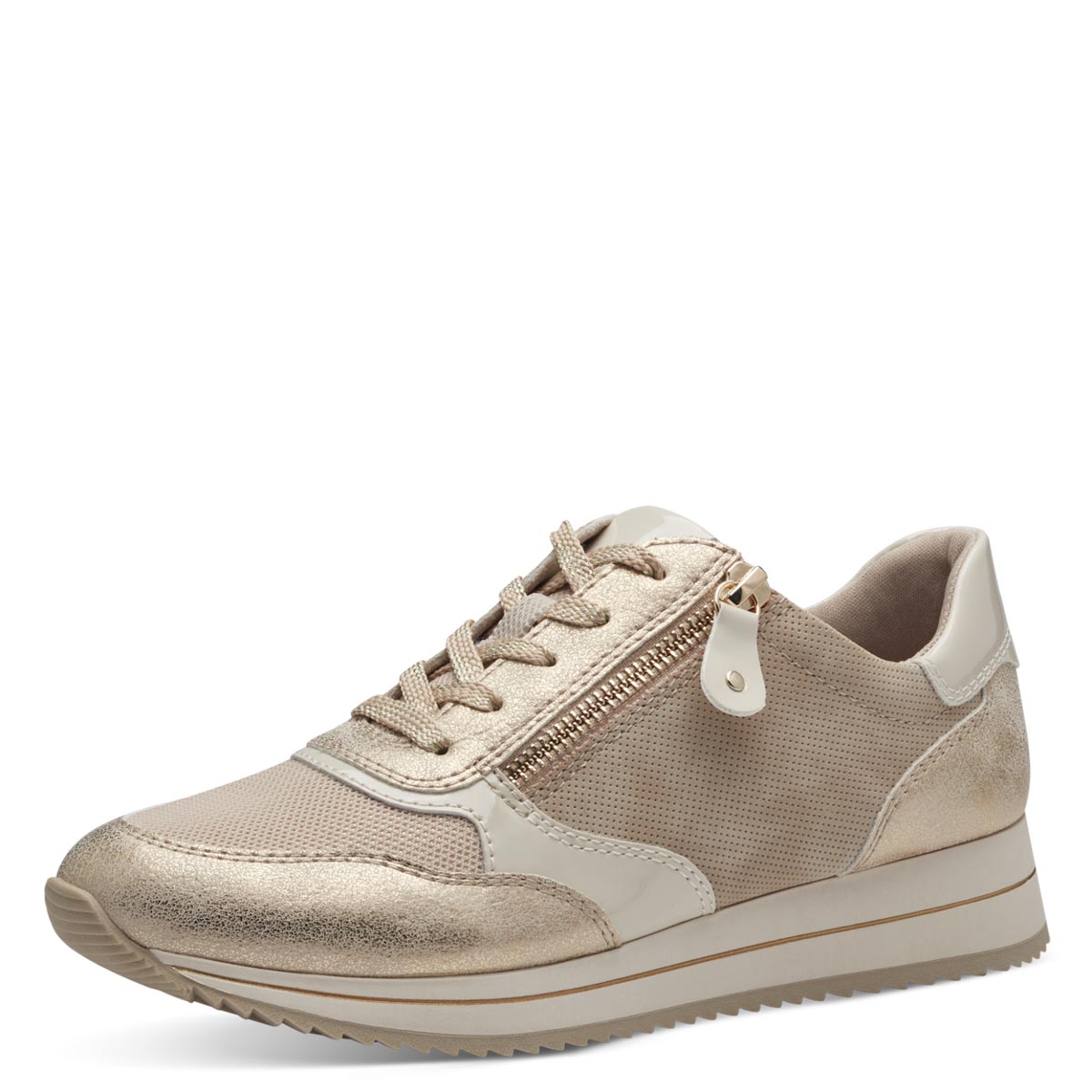 Jana Beige & Gold Runner: Comfort with a Touch of Elegance