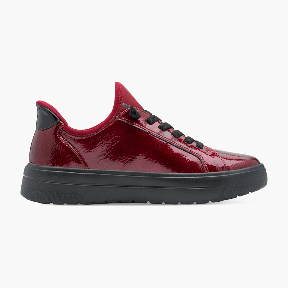 Jana Vino Patent Step-In Vegan Trainers with Bungee Laces - Leavys Shoes