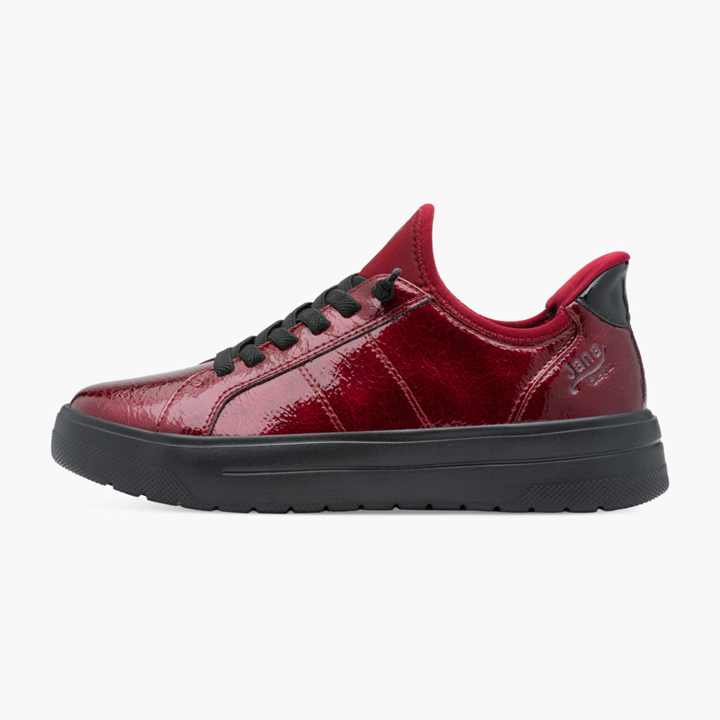 Jana Vino Patent Step-In Vegan Trainers with Bungee Laces - Leavys Shoes