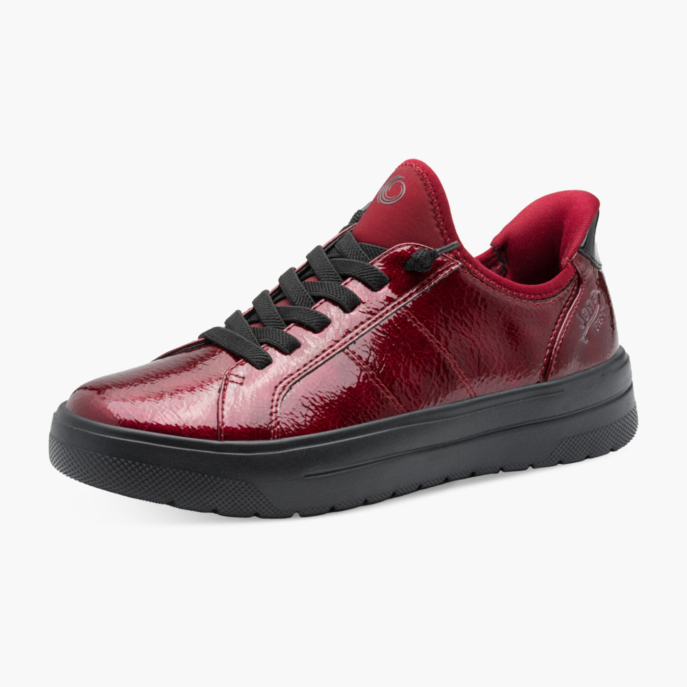 Jana Vino Patent Step-In Vegan Trainers with Bungee Laces - Leavys Shoes