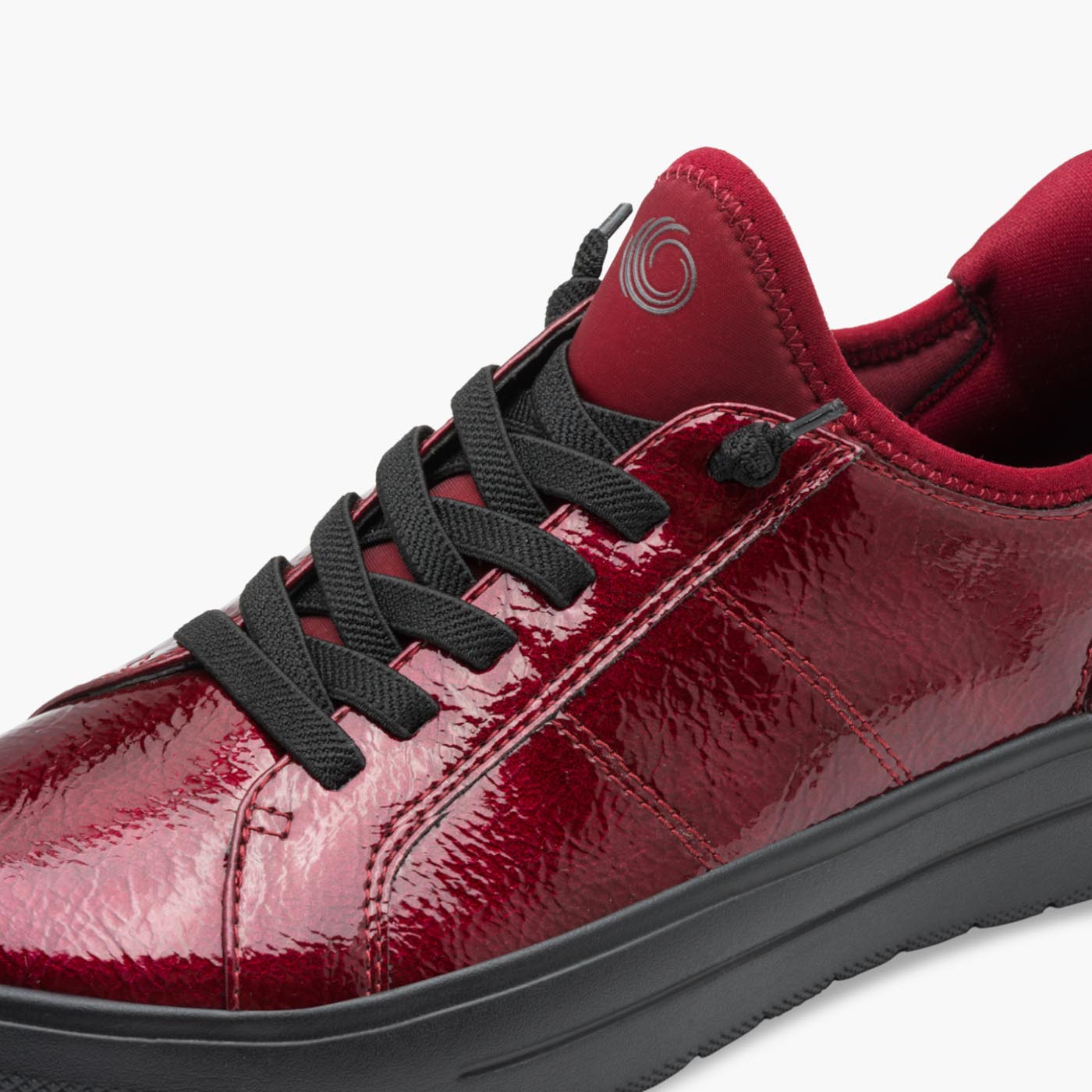 Jana Vino Patent Step-In Vegan Trainers with Bungee Laces - Leavys Shoes