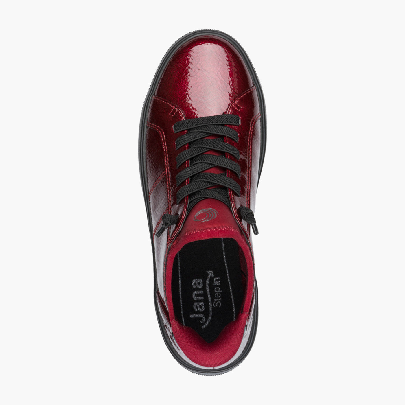 Jana Vino Patent Step-In Vegan Trainers with Bungee Laces - Leavys Shoes