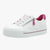 Jana White Vegan Platform Sneaker with Pink Accents - Leavys Shoes