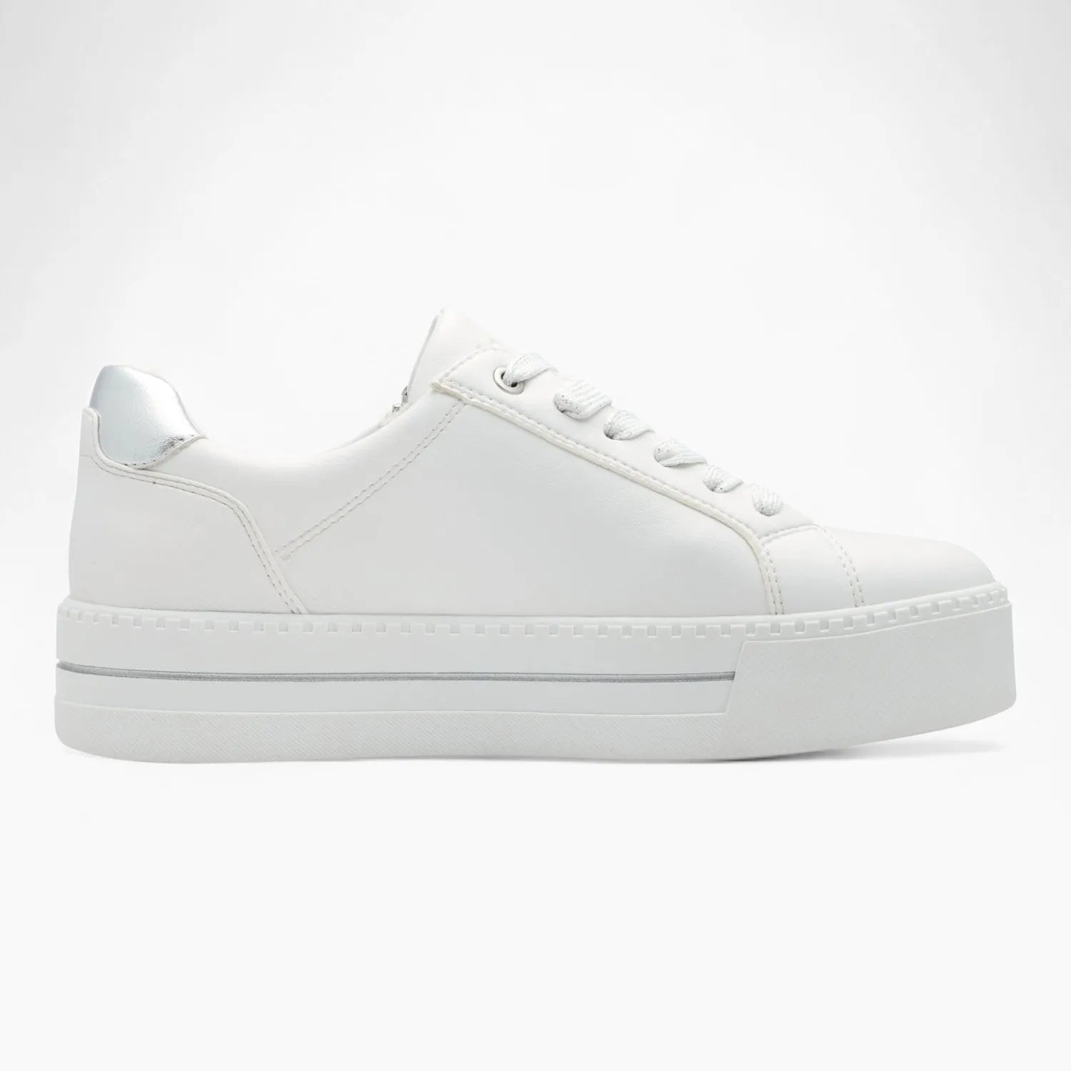 Jana Softline White Runner – Wide Fit & Smooth Leather Finish - Leavys Shoes