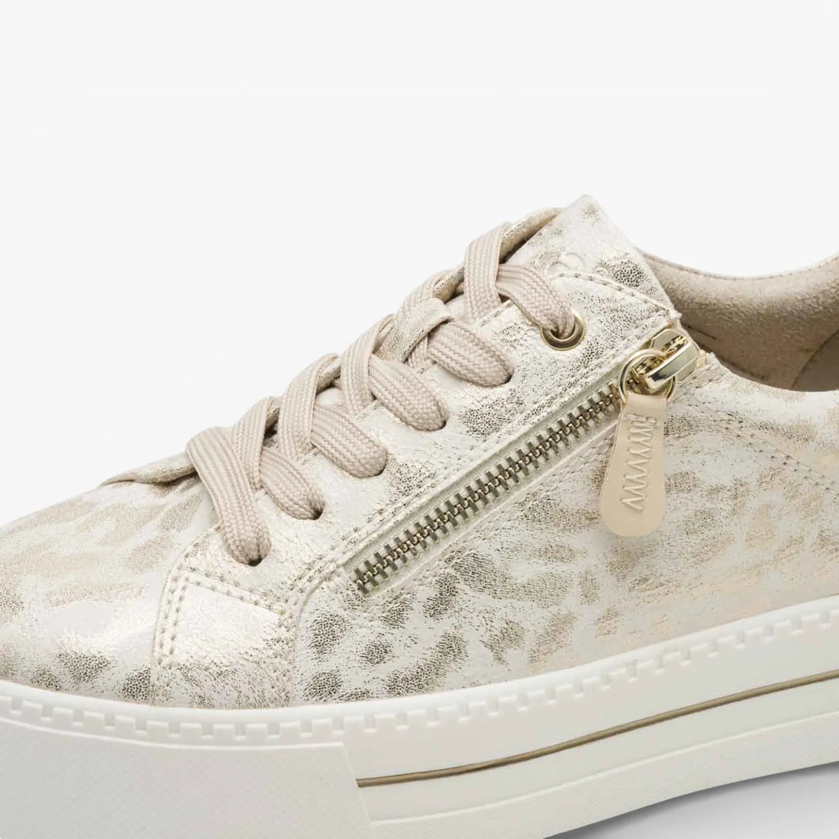 Jana Softline Gold Metallic Trainer (Wide Fit H) – 8-23767-43 945