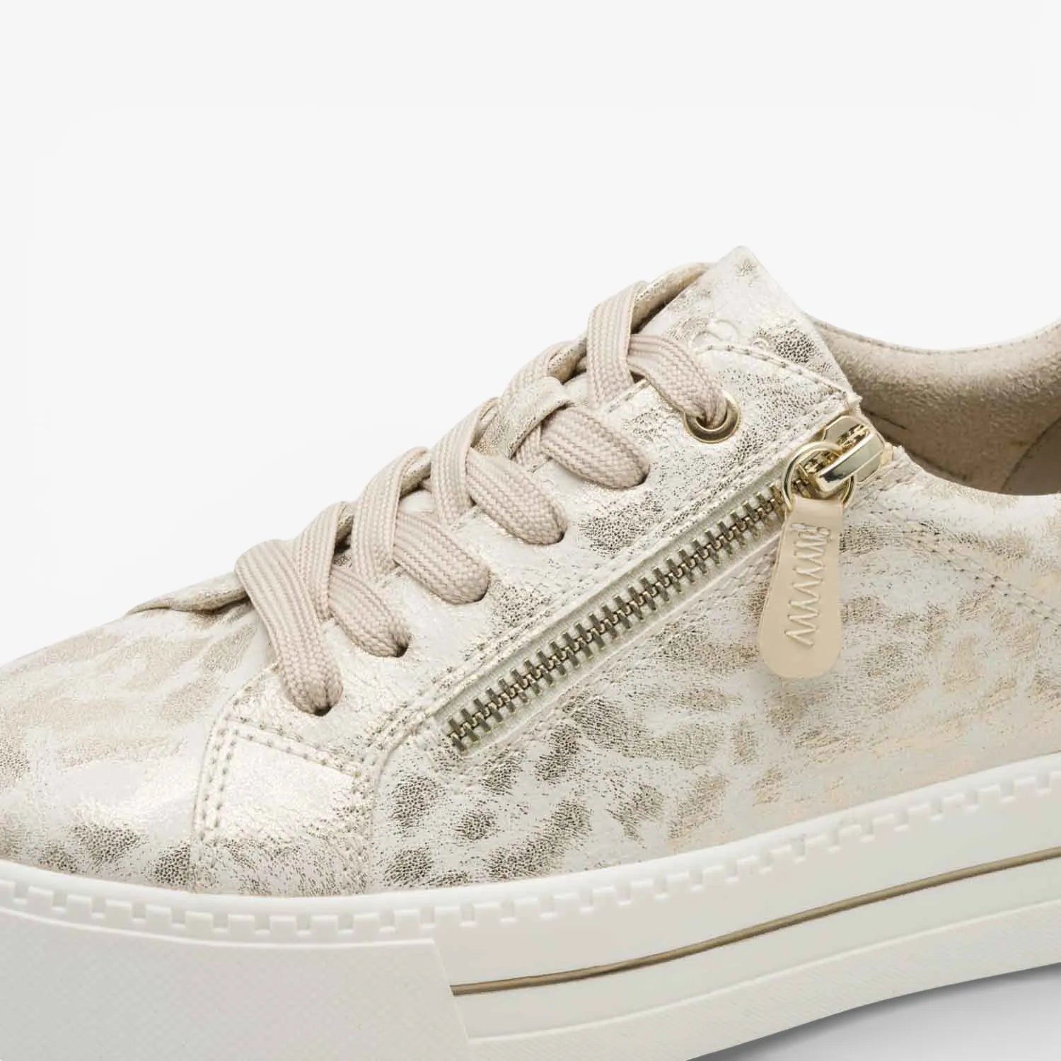 Jana Softline Gold Metallic Trainer (Wide Fit H) – 8-23767-43 945