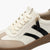 Jana Women’s Cream Trainer with Black Stripe and Side Zip