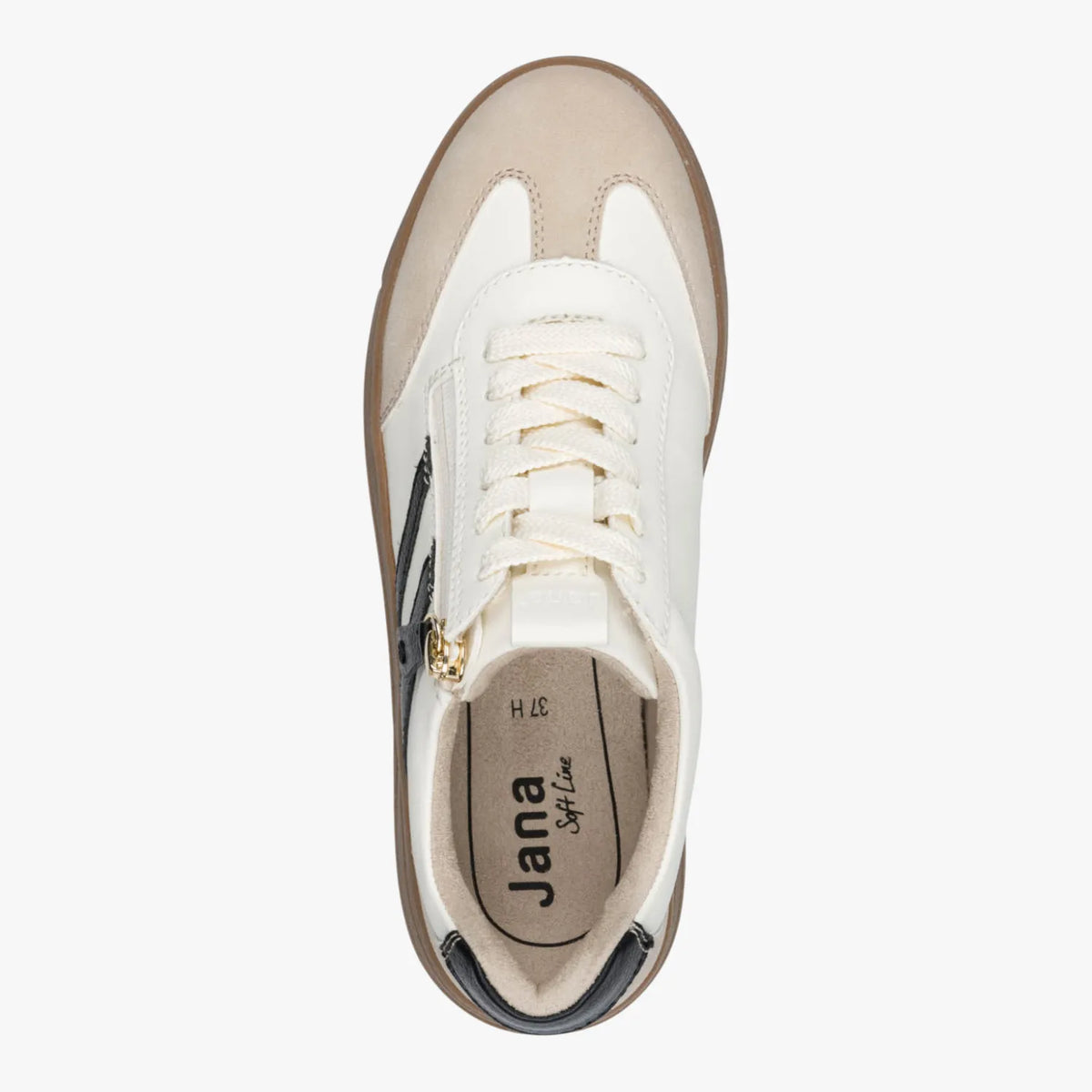 Jana Softline Beige Comb Trainers (Wide Fit H)