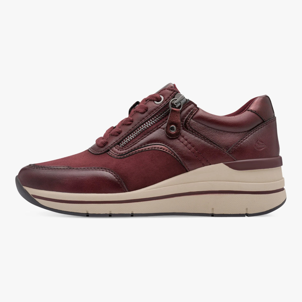 Jana Softline Bordeaux Wide Fit Wedge Trainers