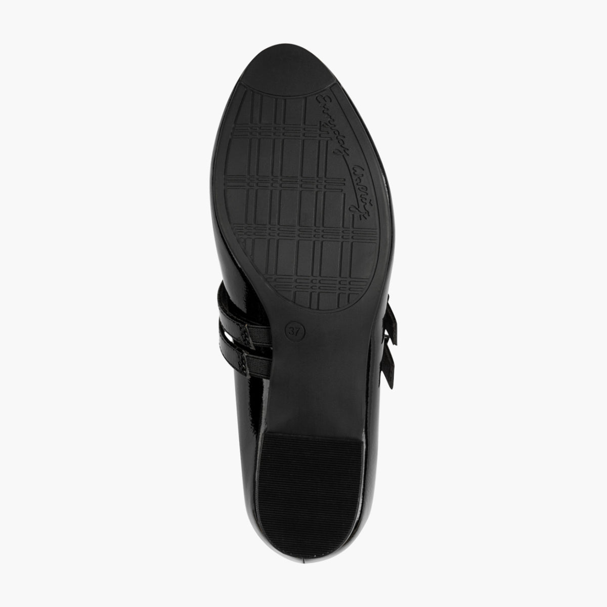 Jana Vegan Black Mary Jane Court Shoe with Double Strap - Leavys Shoes