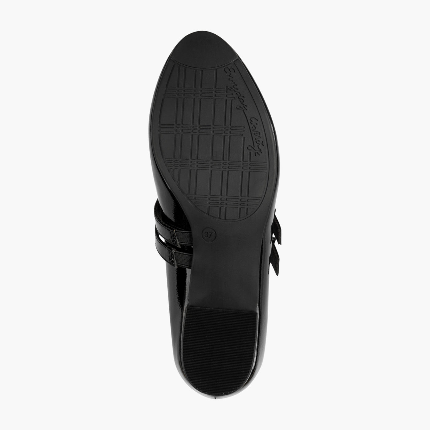 Jana Vegan Black Mary Jane Court Shoe with Double Strap